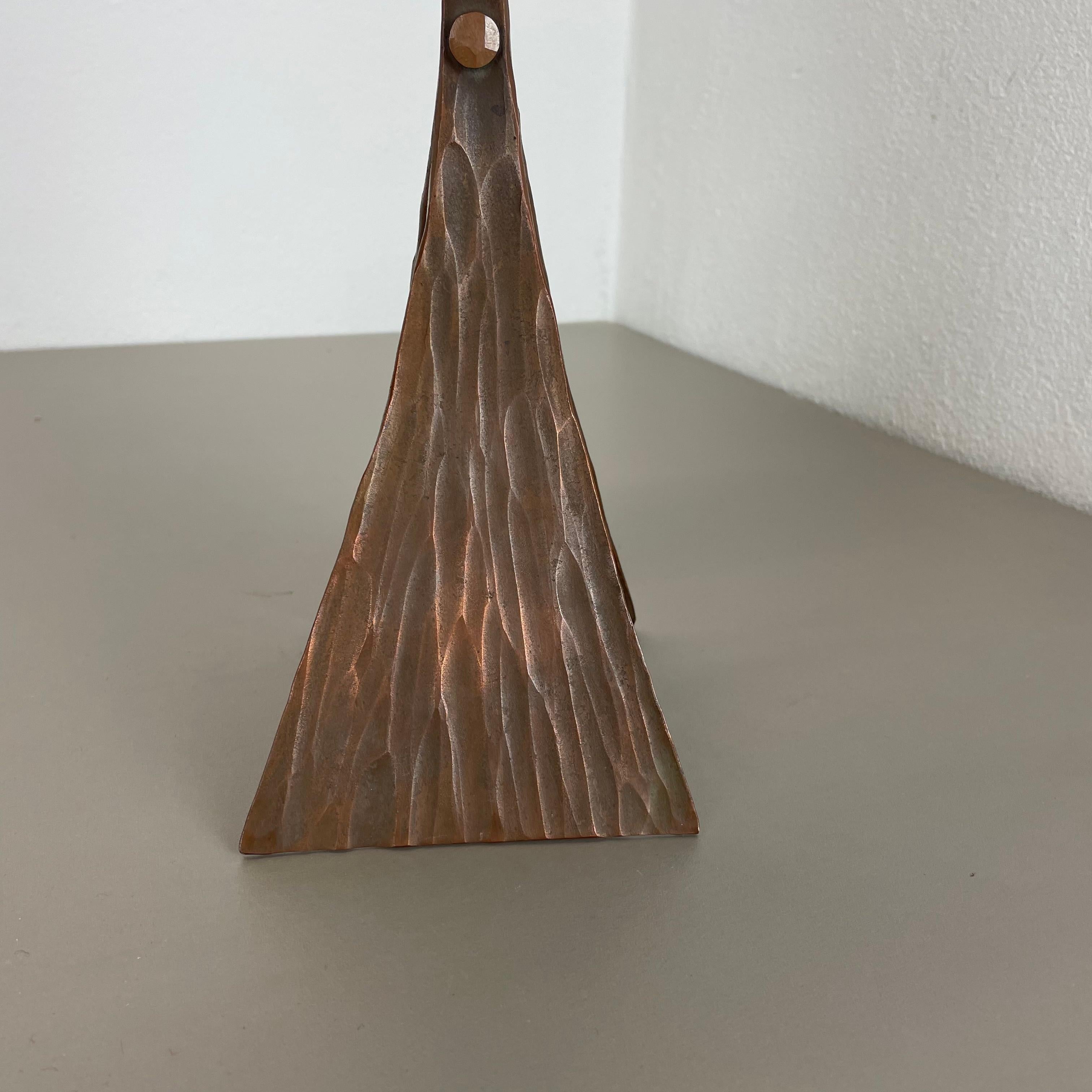 Modernist Sculptural Hagenauer Style Brutalist Copper Candleholder, Austria 1950 For Sale 8