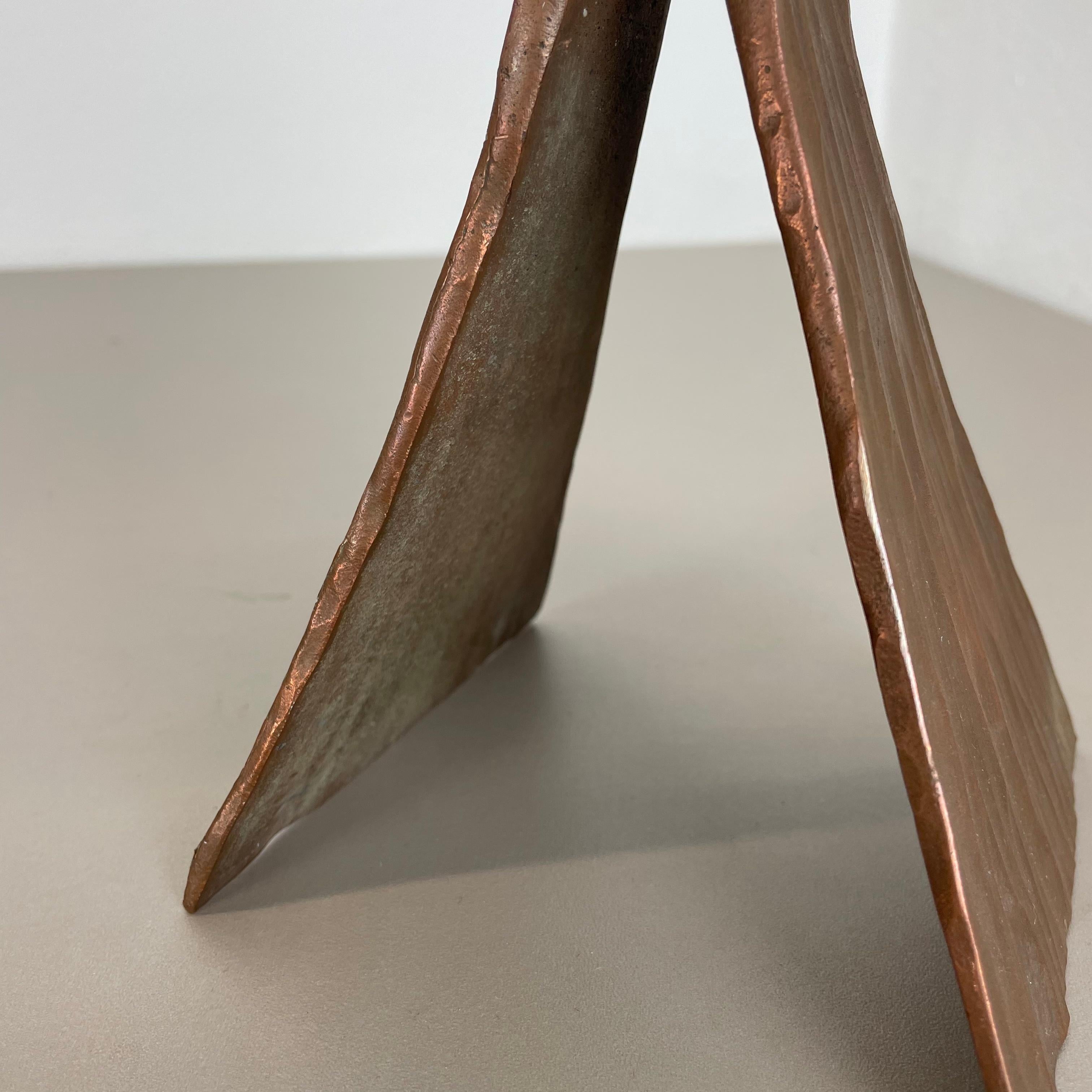 Modernist Sculptural Hagenauer Style Brutalist Copper Candleholder, Austria 1950 For Sale 9