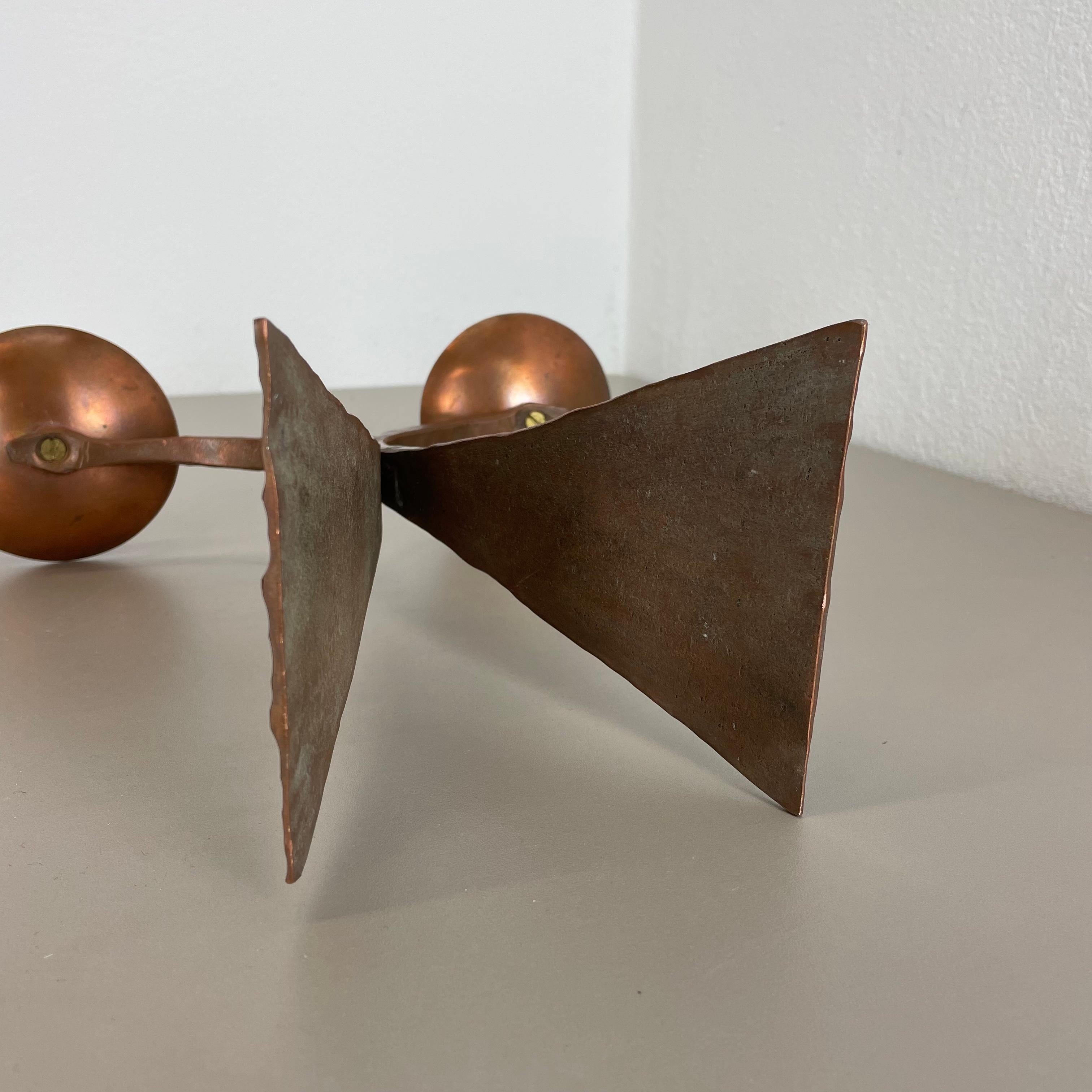 Modernist Sculptural Hagenauer Style Brutalist Copper Candleholder, Austria 1950 For Sale 13
