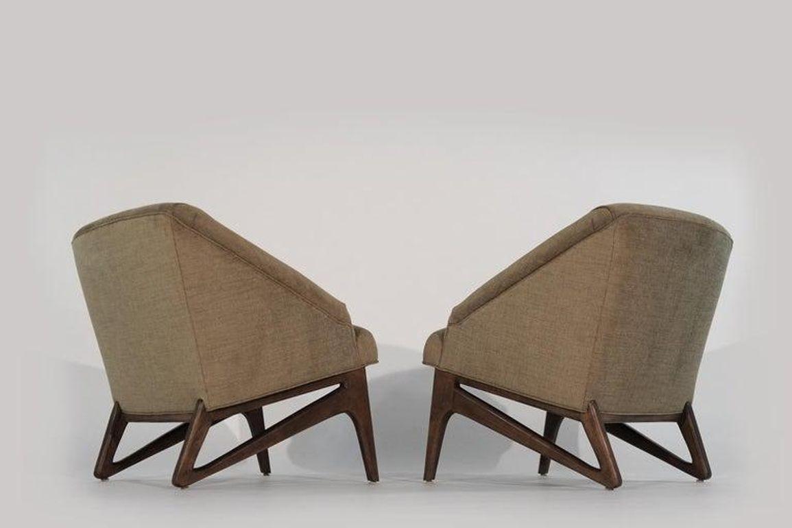 Mid-Century Modern Modernist Sculptural Lounge Chairs by Erwin Lambeth, C. 1950s For Sale