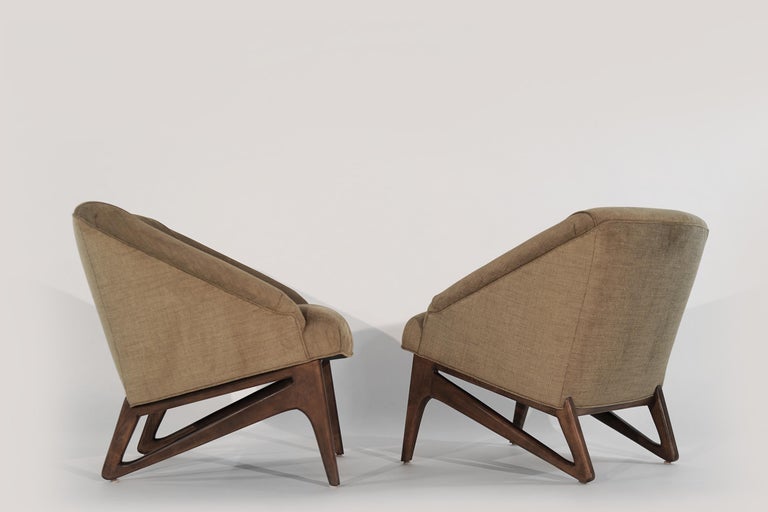 20th Century Modernist Sculptural Lounge Chairs, Italy, 1950s For Sale