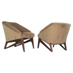 Modernist Sculptural Lounge Chairs, Italy, 1950s