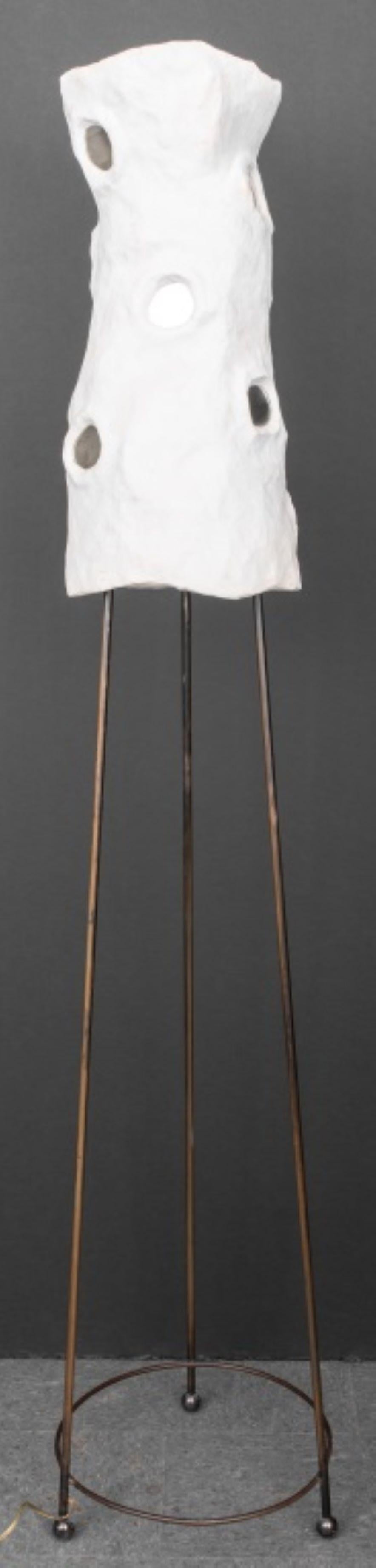 XX secolo Lampada da terra in gesso scultoreo modernista in vendita