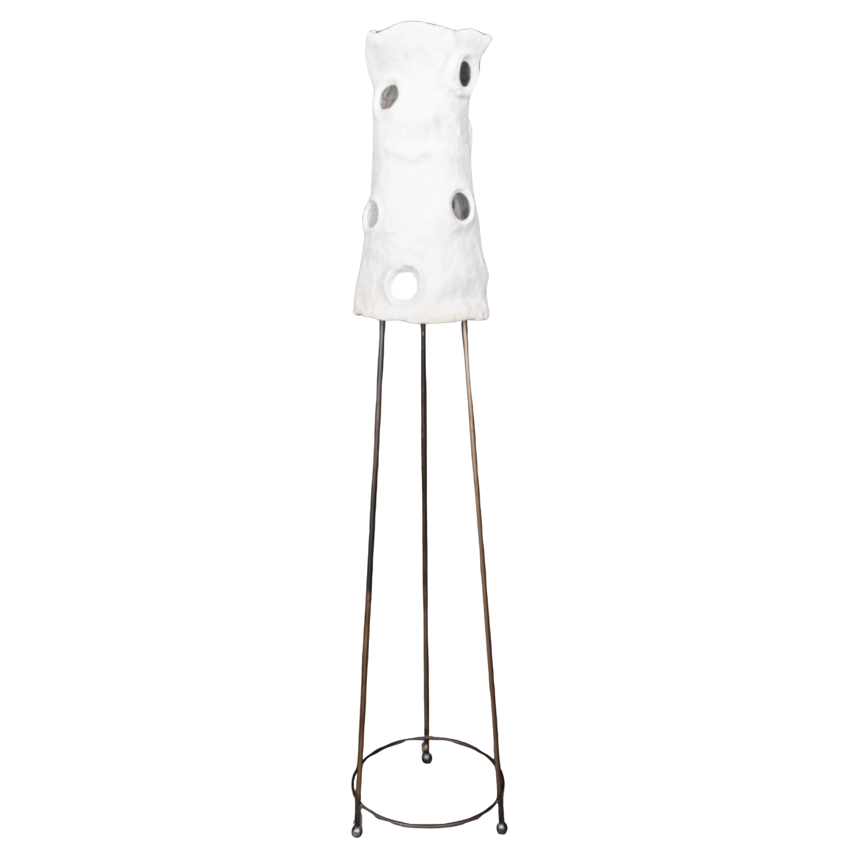 Modernist Sculptural Plaster Floor Lamp