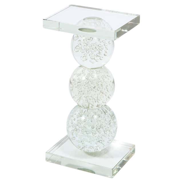 Lucite Table Translucent Modernist Rectilinear Translucent Lucite Occasional/ Side Table For ...
