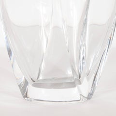 Modernist Sculptural Translucent Crystal Vase by Robert Rigot for Baccarat
