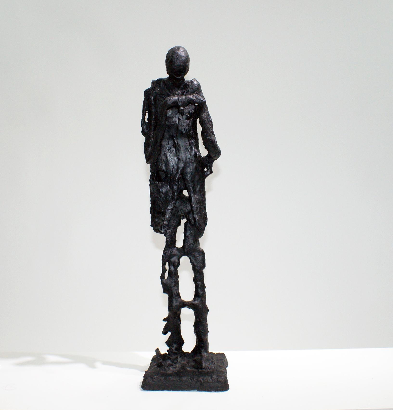Sculpture by the Lebanese artist Antoine Berbery, consist of black plaster personalizing a standing man in black color.
Antoine Berbery is a well-known contemporary Lebanese sculptor since 1970, his sculptures are exposed in the presidential palace