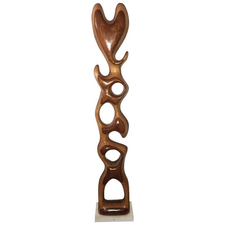 Carved Modernist Sculpture by Ralph Dorazio, circa 1970