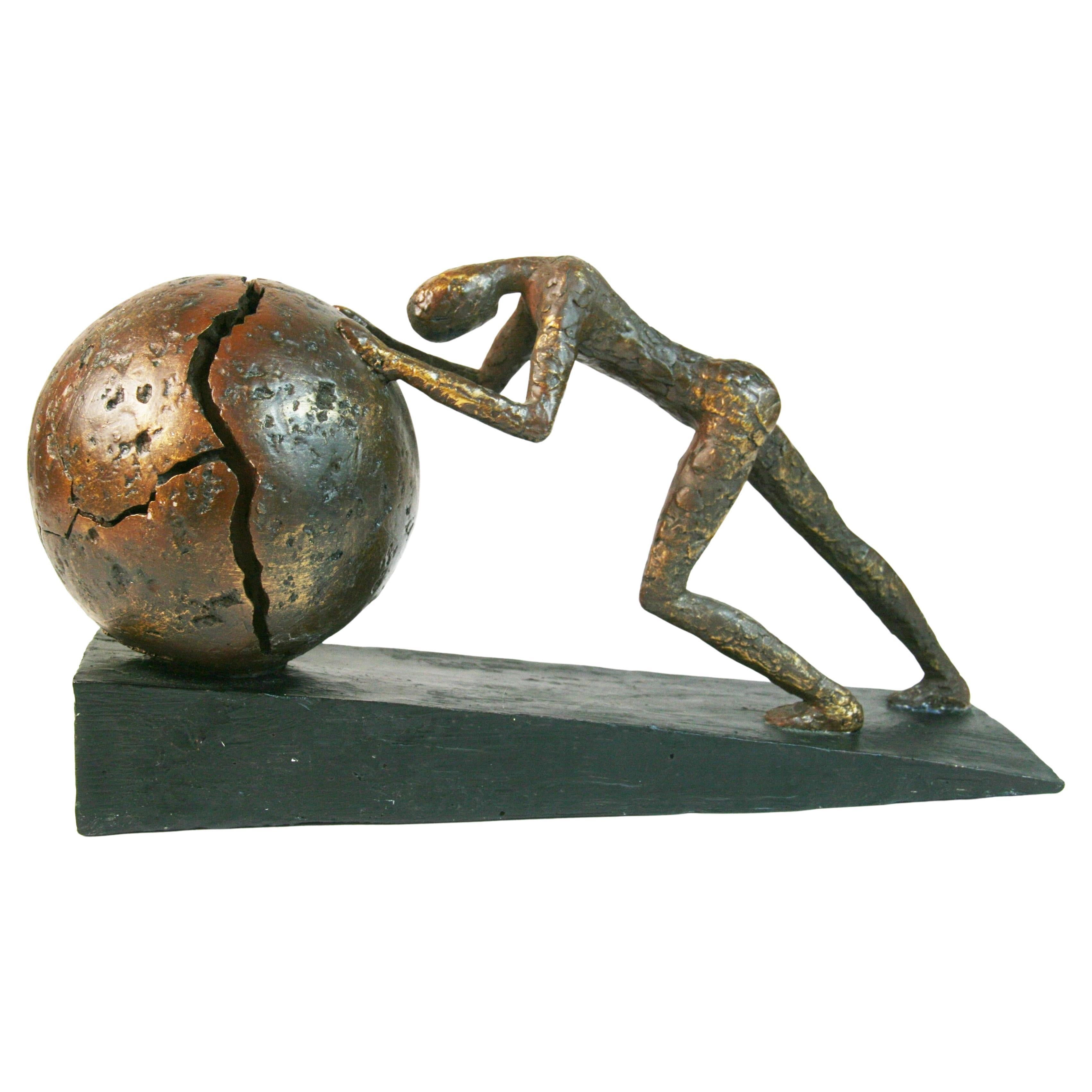 Modernist Sculpture " Life is an Uphill Battle against the World"