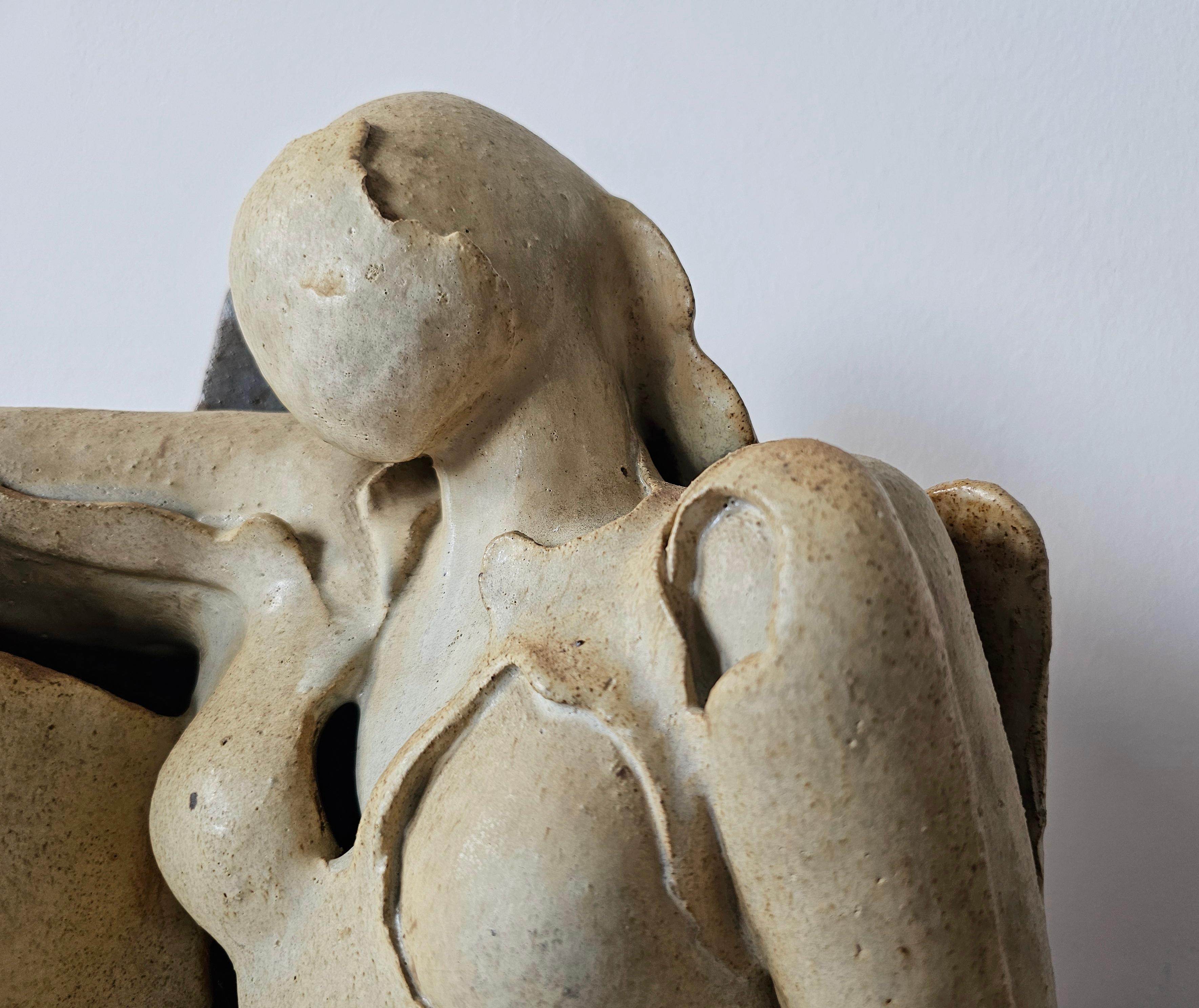 Modernist Sculpture of a female nude done in ceramics, Yugoslavia 1970s For Sale 5