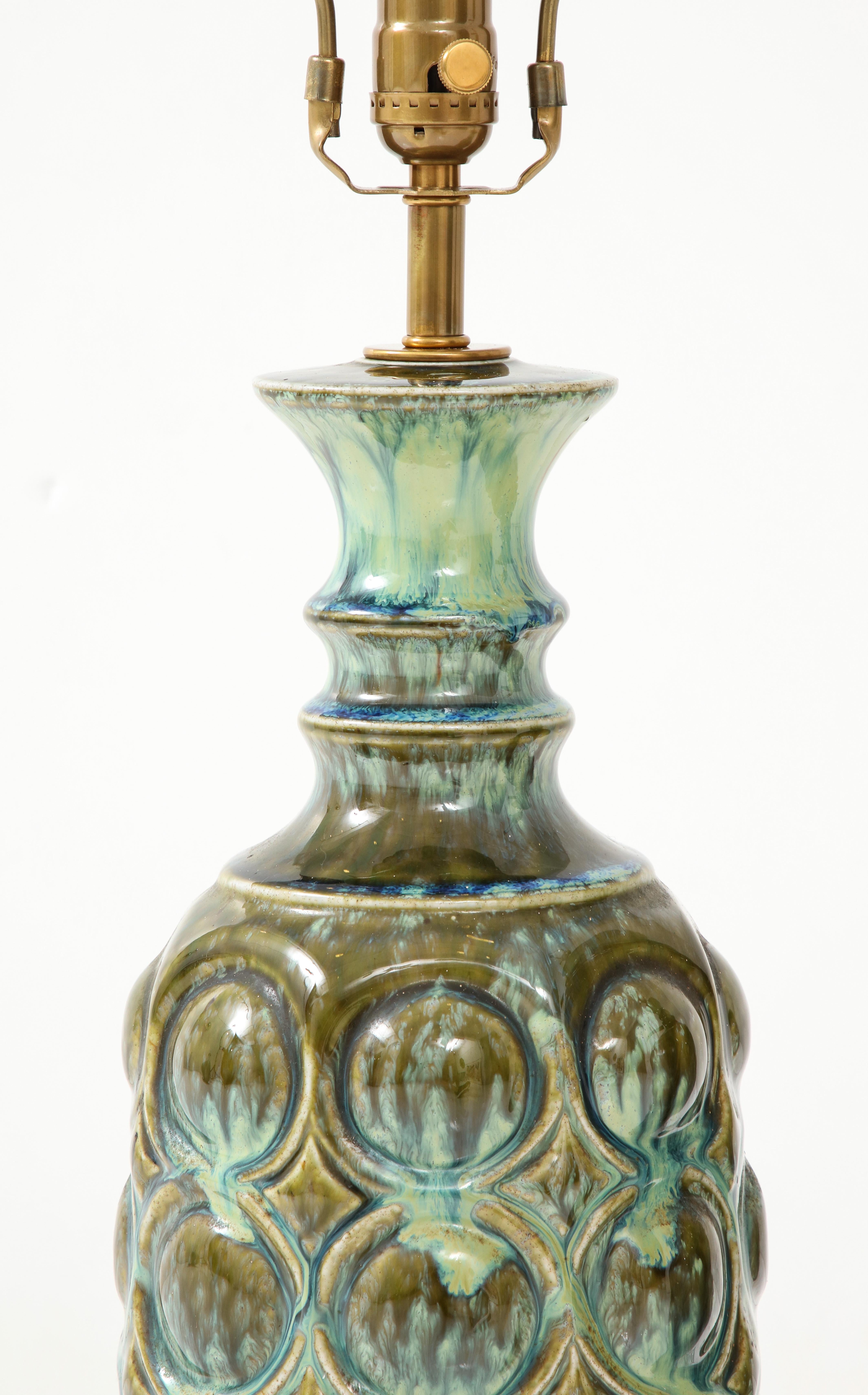 Modernistische glasierte Keramiklampen mit Seeschaumglasur im Angebot 4