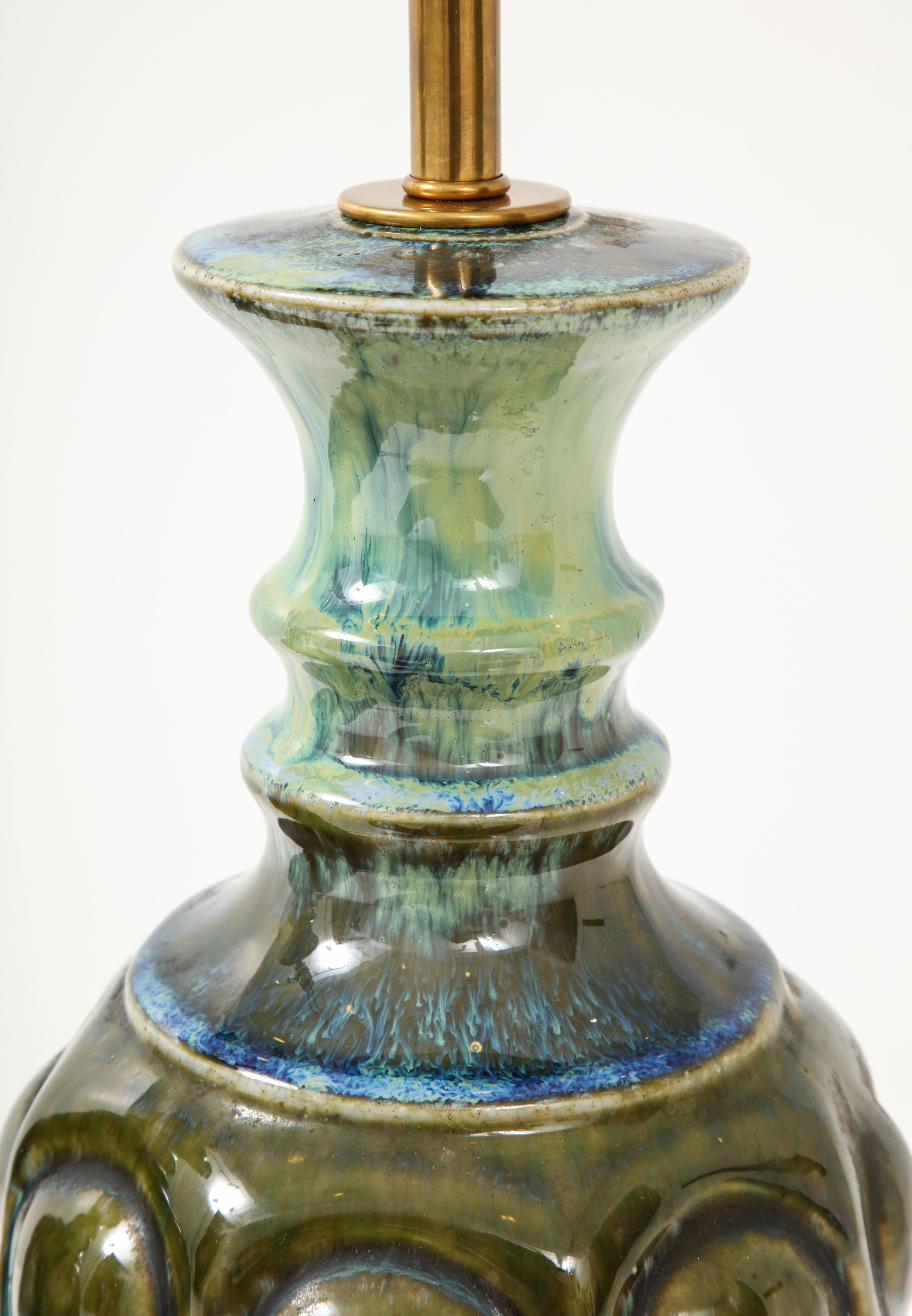 Modernistische glasierte Keramiklampen mit Seeschaumglasur im Angebot 5