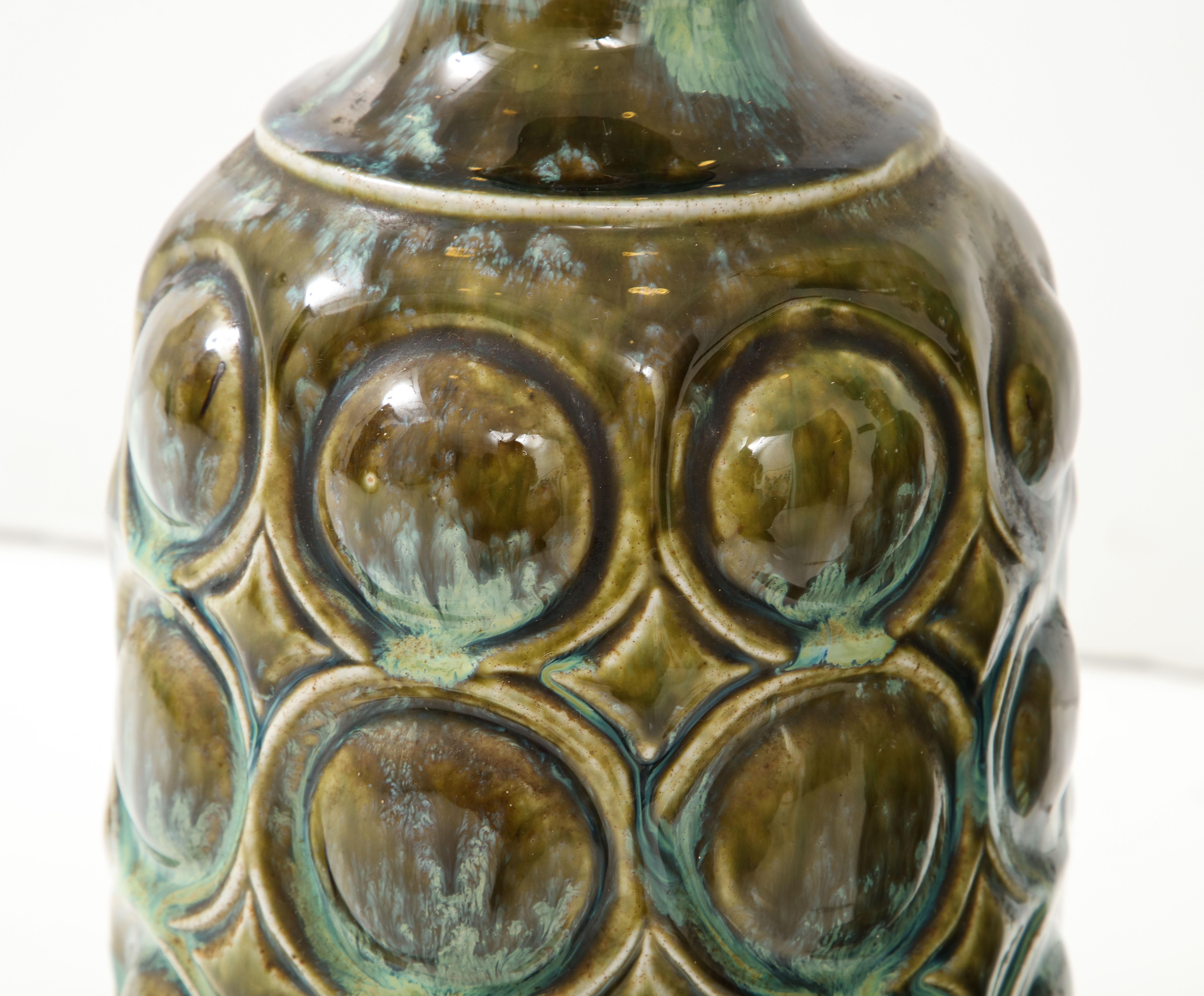 Modernistische glasierte Keramiklampen mit Seeschaumglasur im Angebot 8