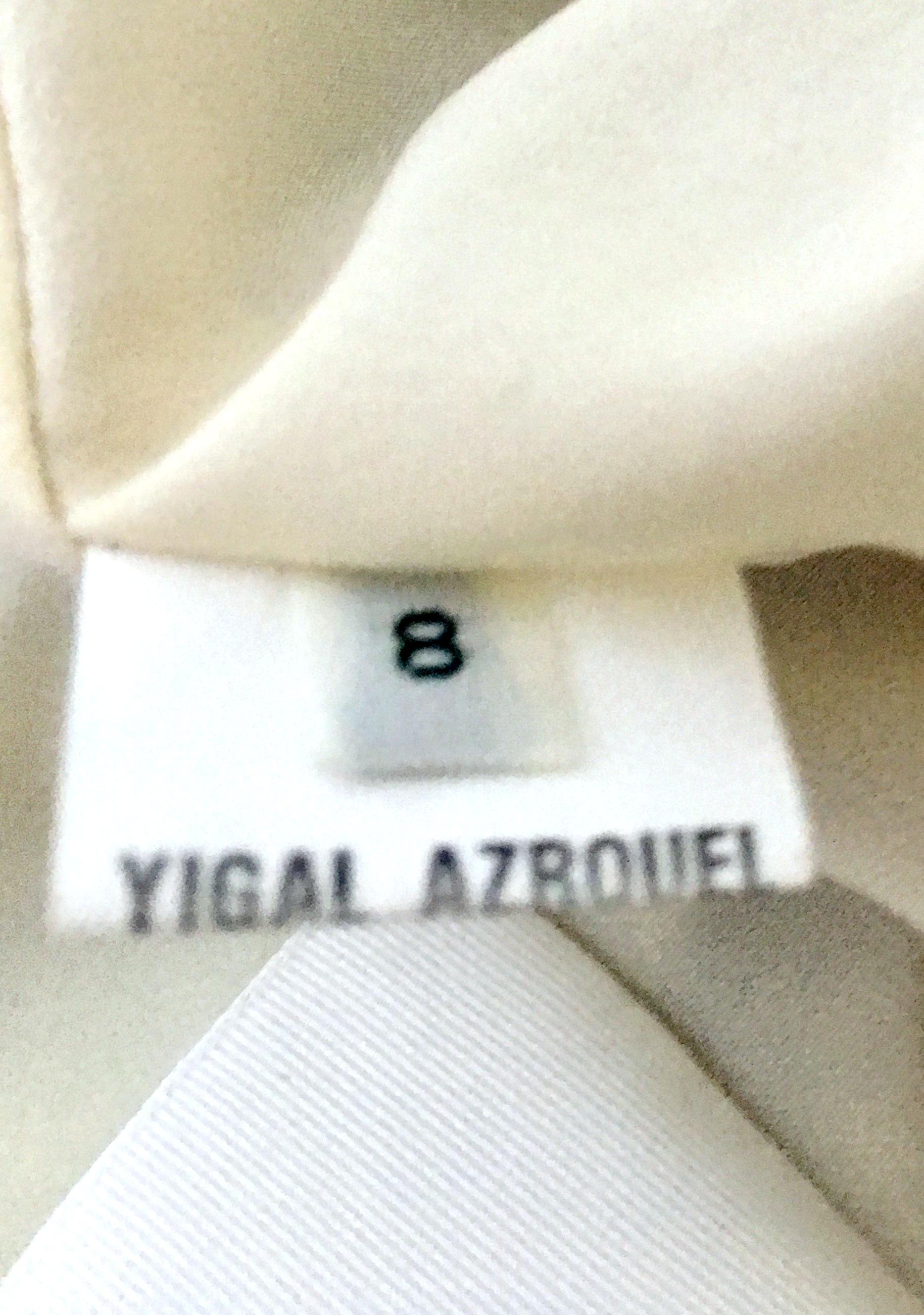 Modernist Seat Belt Style Strap Ruched Khaki & Black Dress By, Yigal Azrouel  For Sale 10
