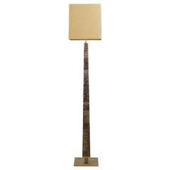 Série de lampadaires modernistes en mica et laiton