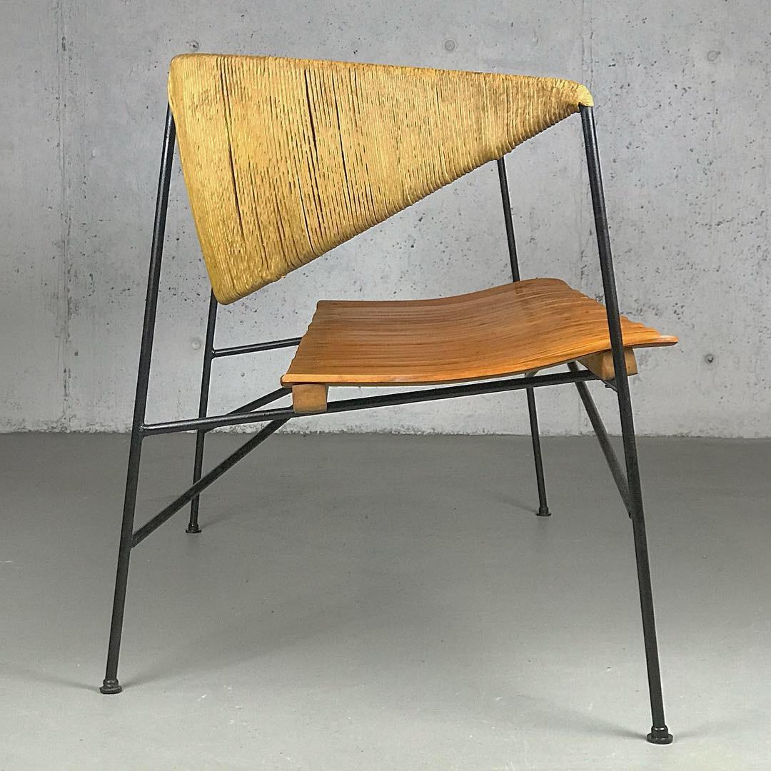 American Modernist Settee by Arthur Umanoff for Shaver Howard & Raymor Loveseat Bench