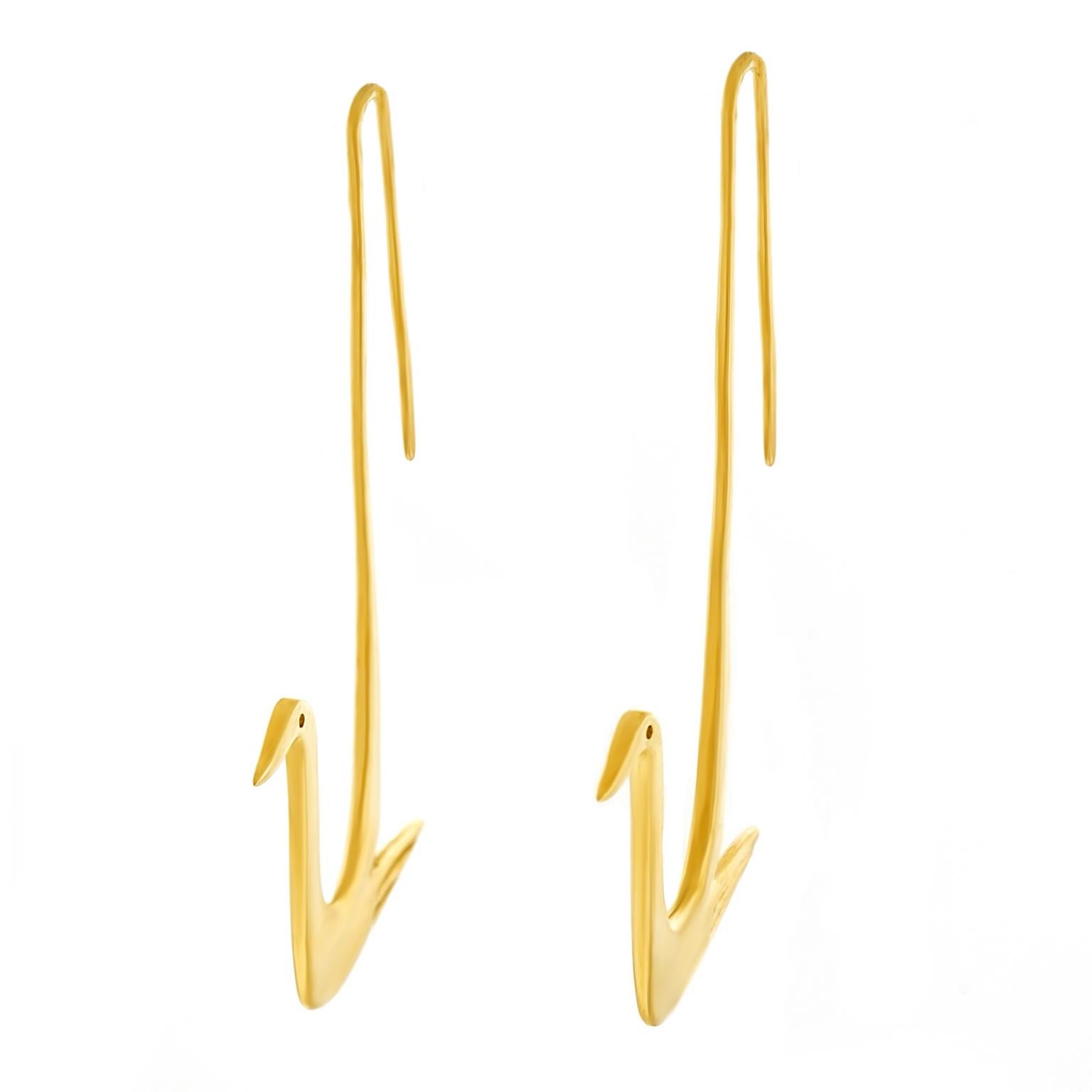 Modernist Seventies Gold Earrings 2