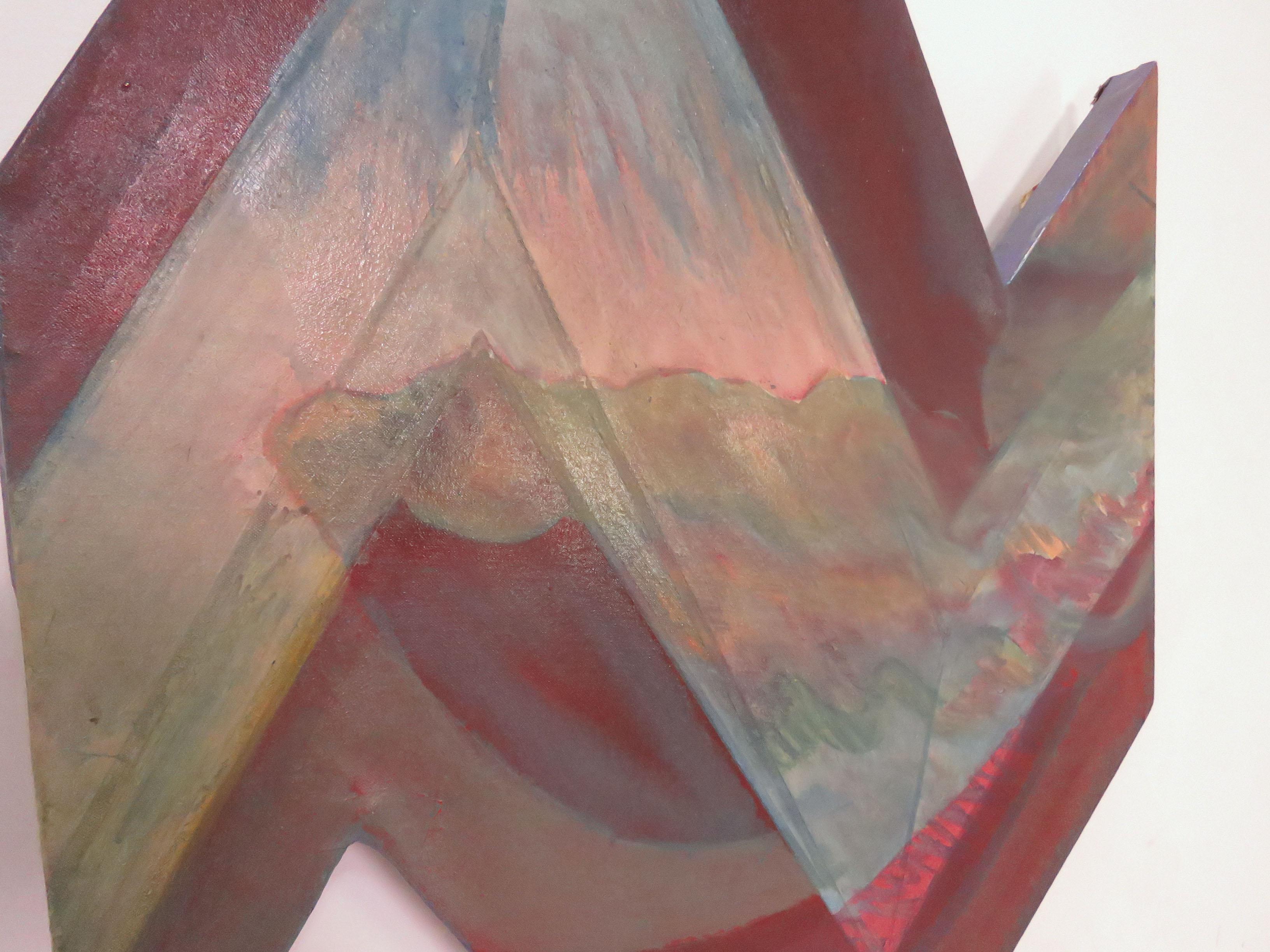 Toile Peinture sur toile de forme moderniste à la manière de Frank Stella:: vers 1970 en vente