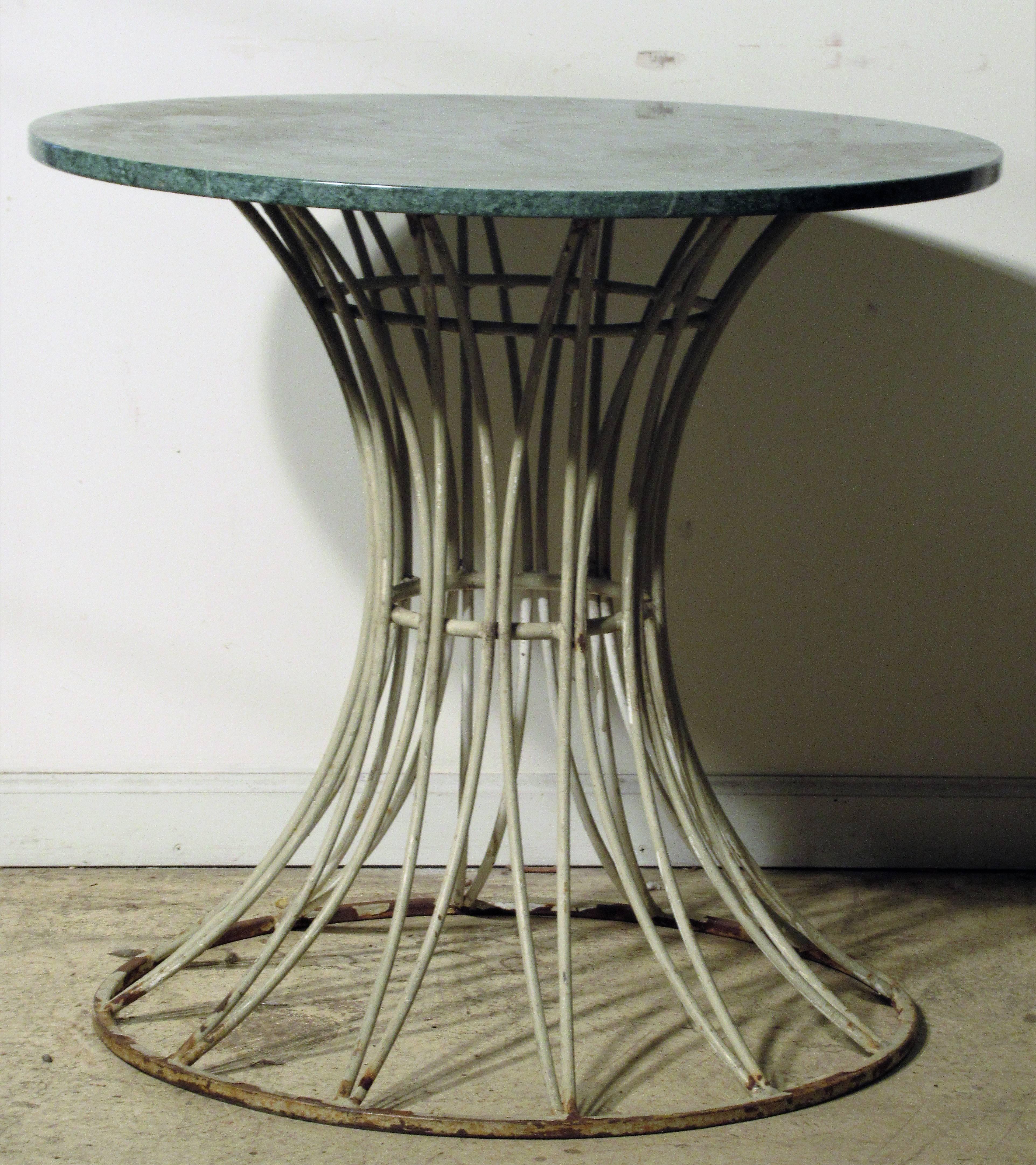 Modernist Sheaf of Wheat Style Iron Table Base 4