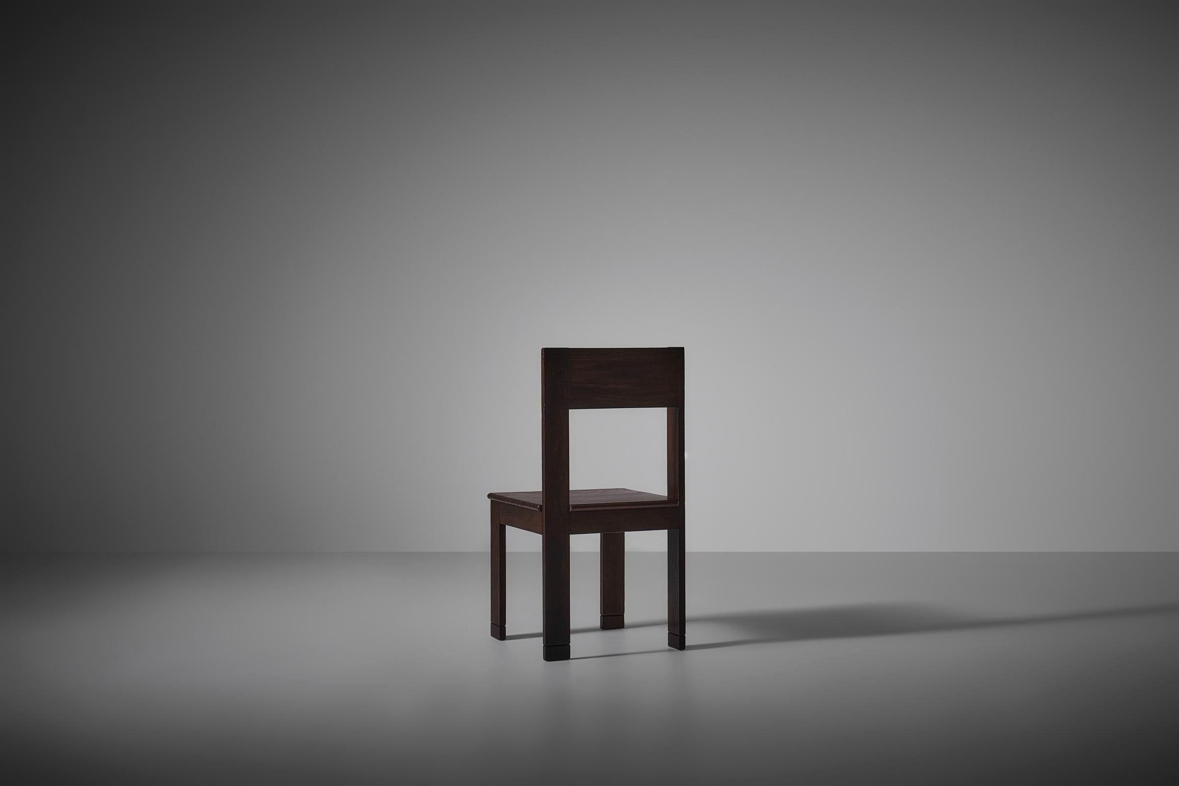 Modernist side chair by L.O.V. Oosterbeek, the Netherlands 1920s For Sale 3
