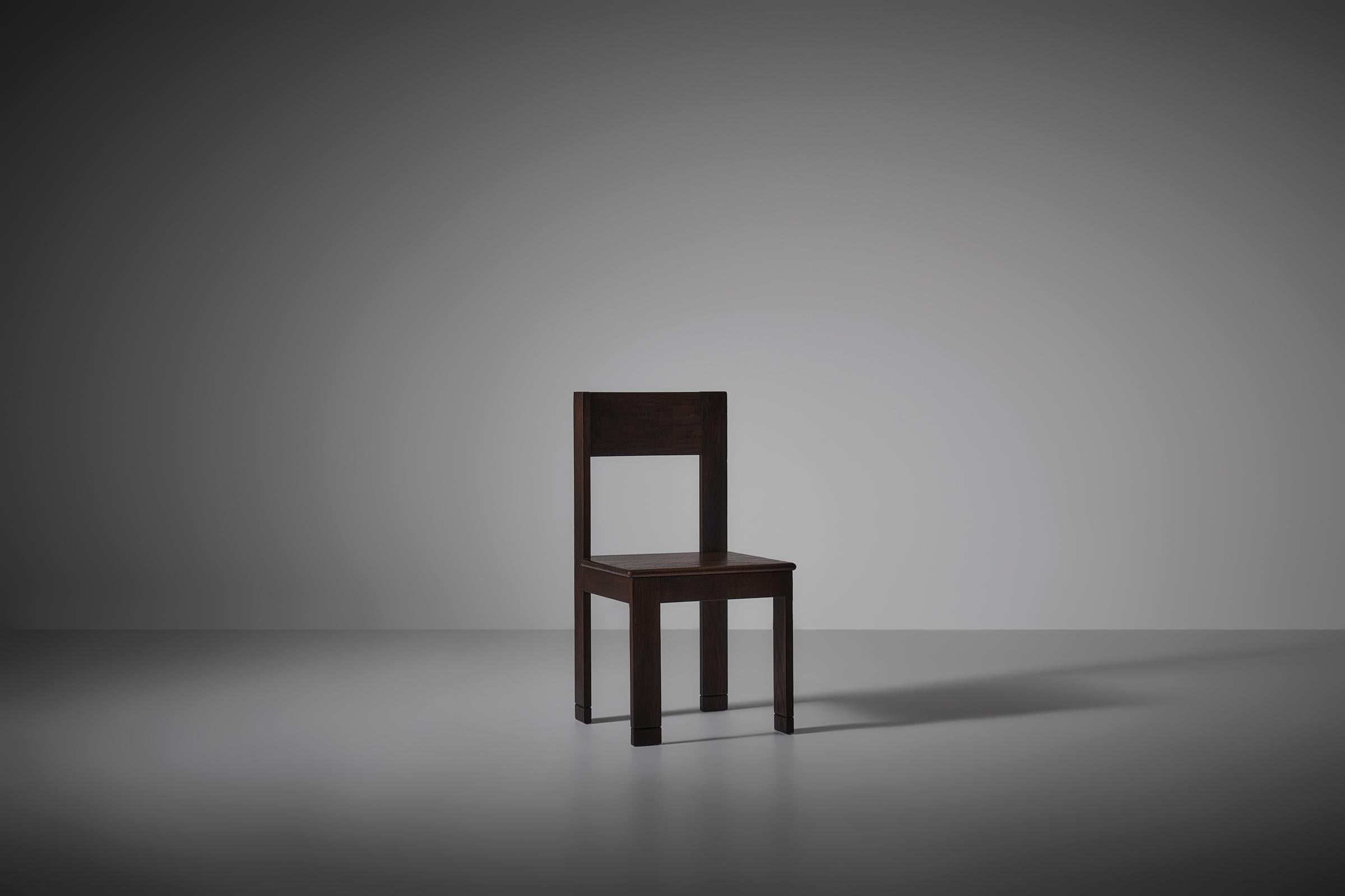 Modernist side chair by L.O.V. Oosterbeek, the Netherlands 1920s For Sale 5