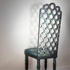 Modernist side chair with mermaid tail back, late 20th century