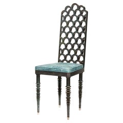 Modernist side chair with mermaid tail back, late 20th century 