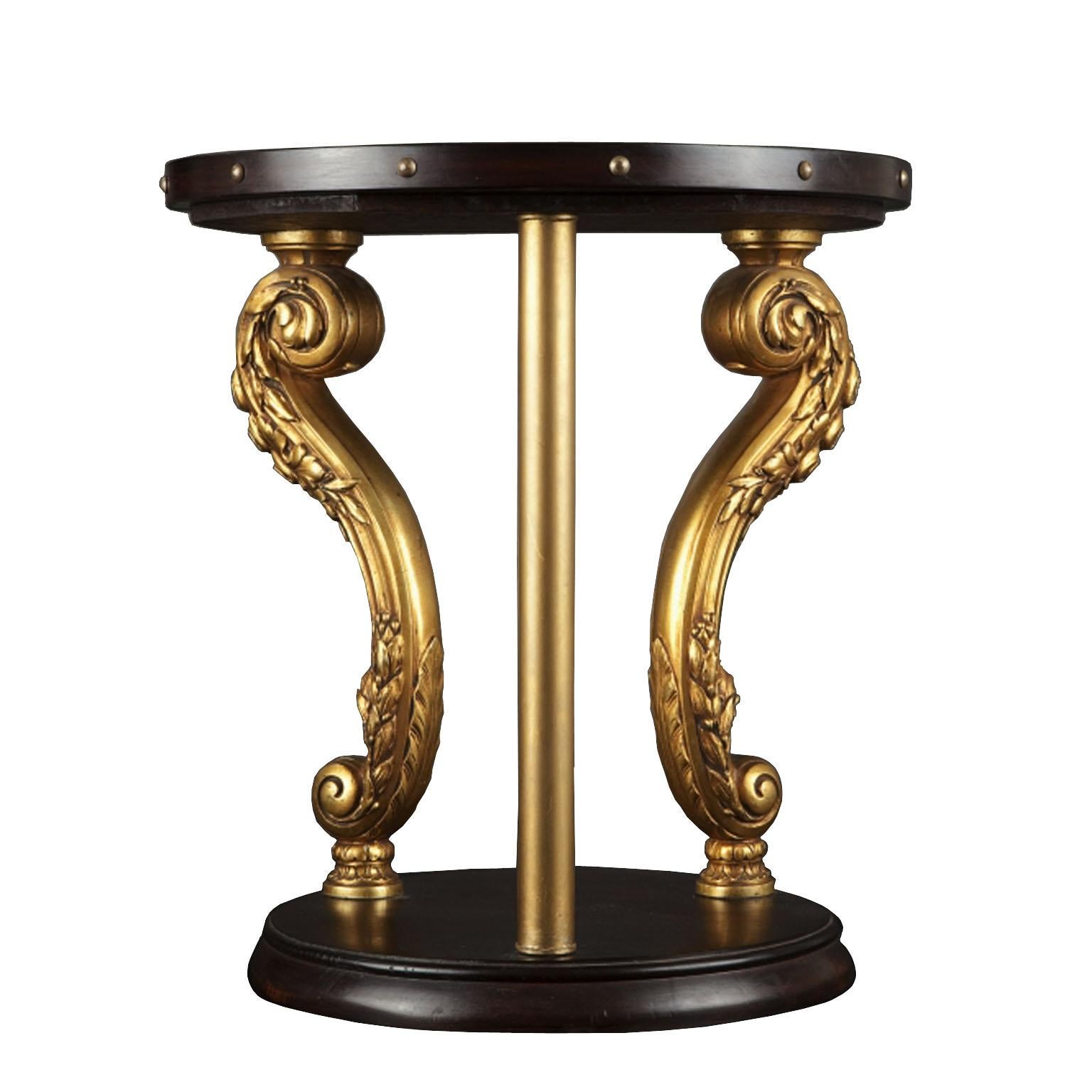 Francese Tavolino modernista in Wood e piedi in bronzo di Valerie Lebis in vendita