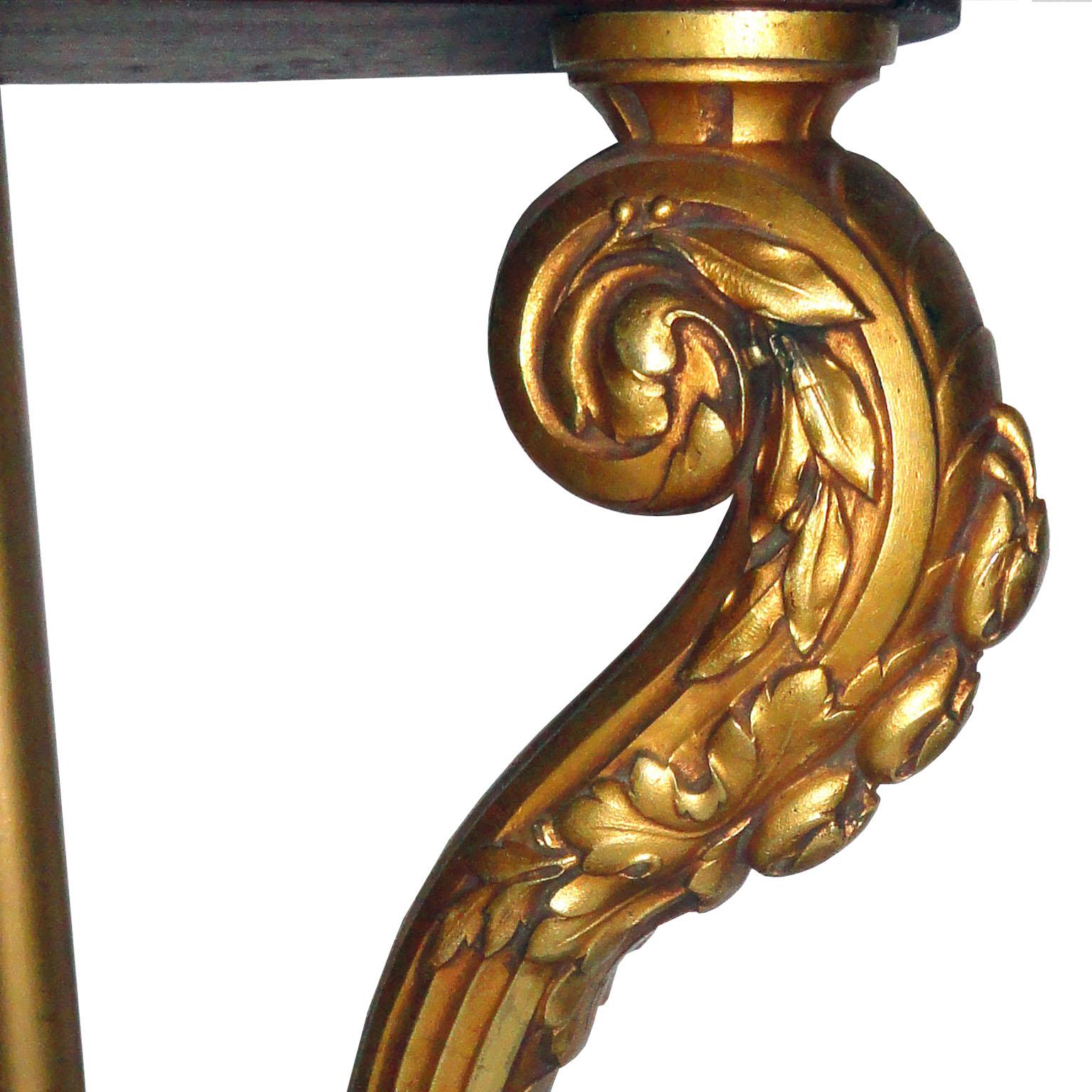 Bronzo Tavolino modernista in Wood e piedi in bronzo di Valerie Lebis in vendita