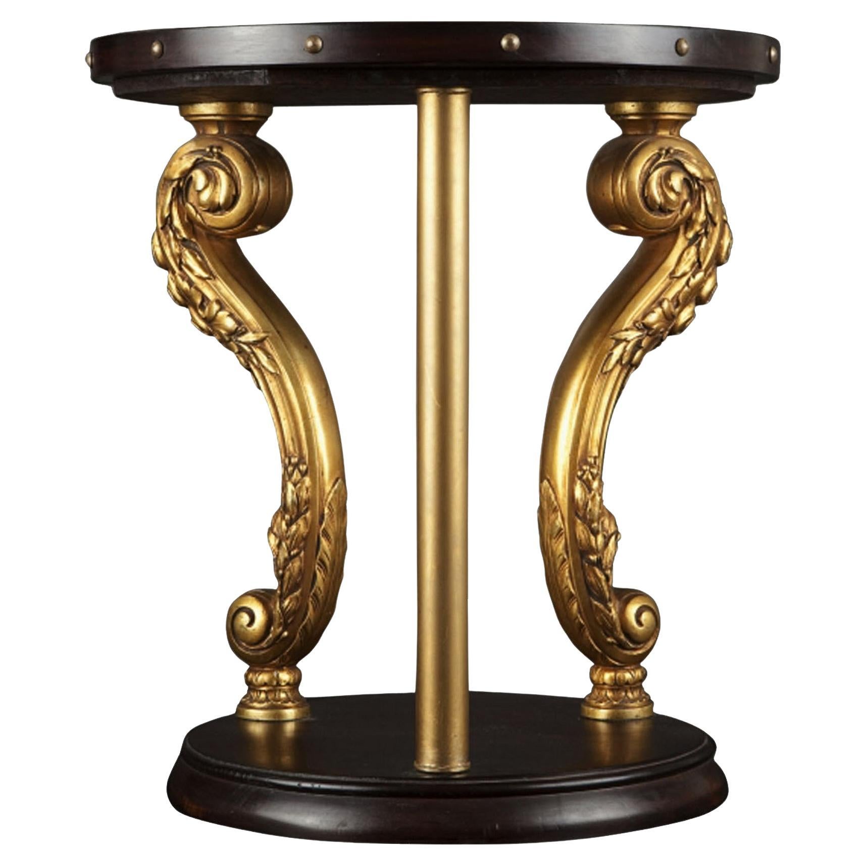 Tavolino modernista in Wood e piedi in bronzo di Valerie Lebis in vendita