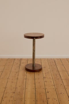 Modernist Side Table with Pull Out Tray