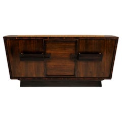 Used Modernist Sideboard In Studded Rosewood By Andre Sornay, France 1940s