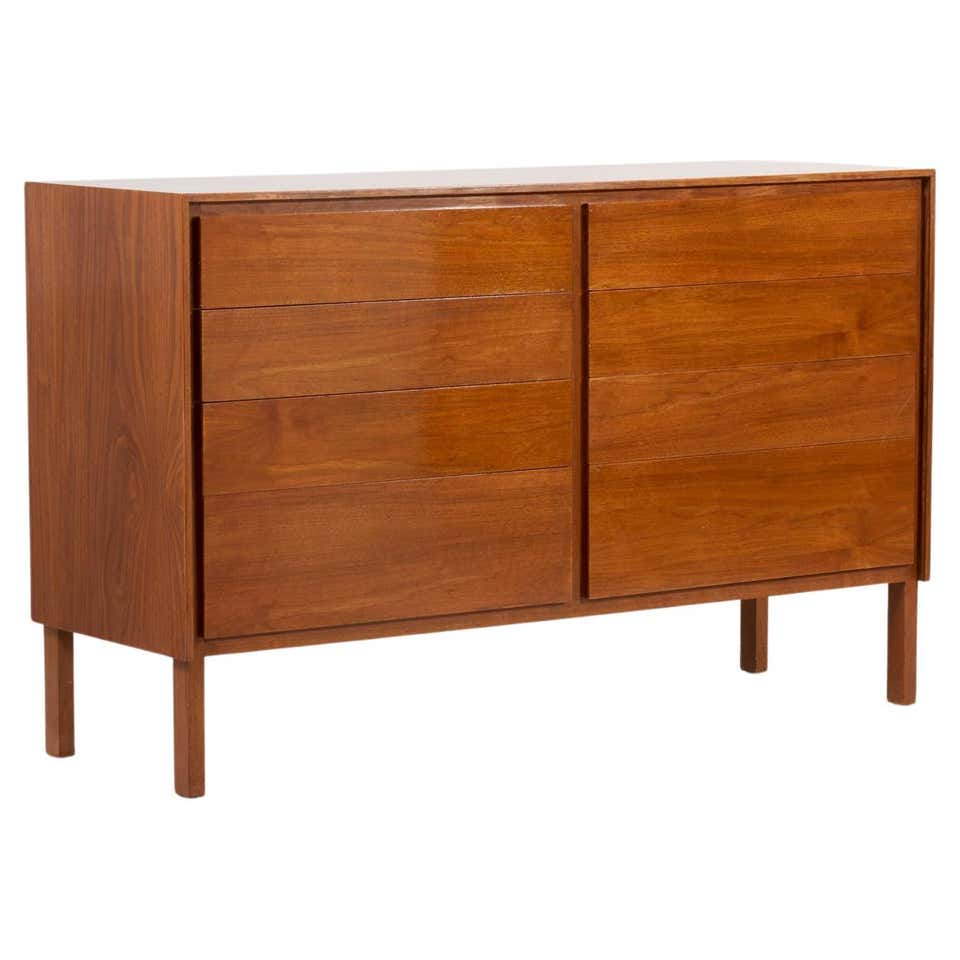 1960's Modernist Walnut And Brass Hutch For Sale at 1stDibs | 1960s ...