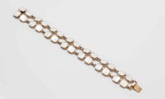 Modernist Silver and Enamel Bracelet by Willy Karlberg, 1960s