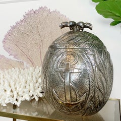 Modernist Silver Breton Design Ice Bucket in the Style of Marc Chagall 1950's