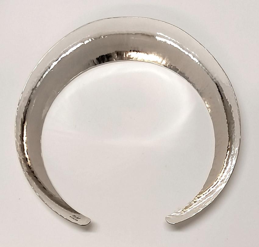 Women's Modernist Silver Choker, Gerhard Herbst Studio Neck Piece, Midcentury Style For Sale