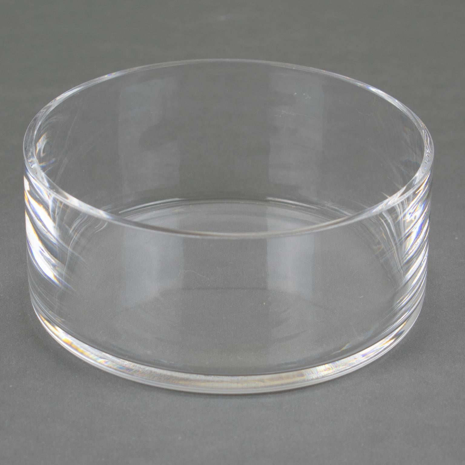 Modernist Silver Plate and Crystal Caviar Bowl Serving Dish, circa 1970 2