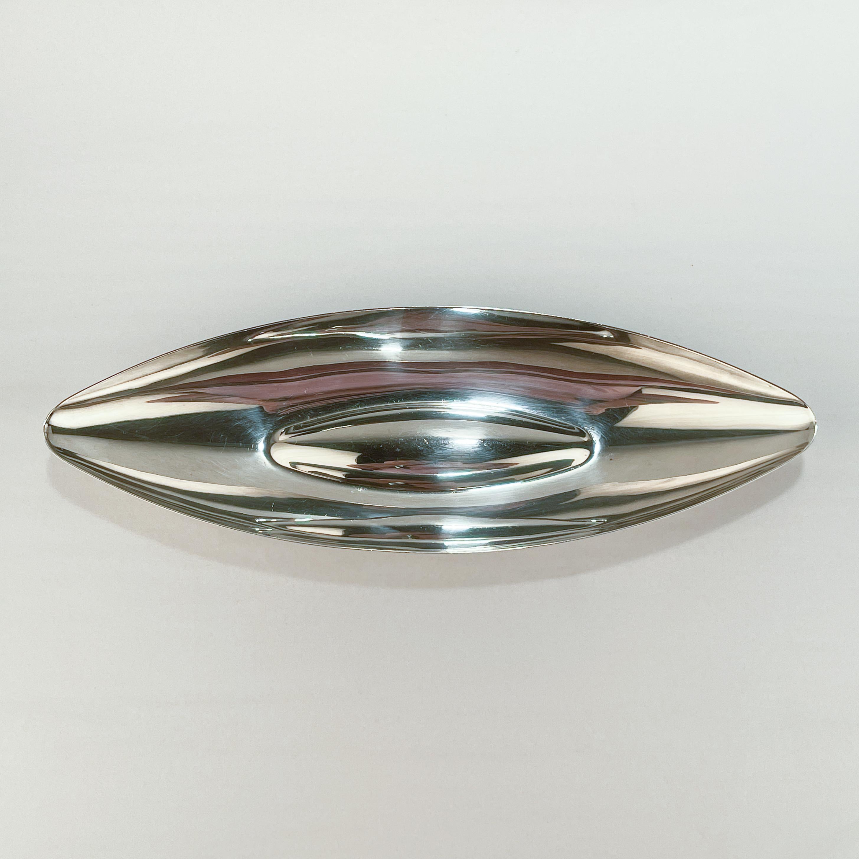 Modernist Silver Plate Fruit Bowl by Lino Sabattini for Christofle Gallia In Good Condition In Philadelphia, PA