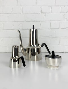 Servizio da caffè modernista in argento Design/One per Cohr, Danimarca, 1950