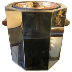 Modernist Silver Plated Italian Ice Bucket, circa 1970 Modernist Silver Plated Italian Ice Bucket, circa 1970