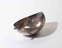 Modernist Silver-Plated Leaf-Form Serving Dish or Nut Bowl, 1960s