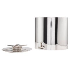 Modernist Silver Plated Nautical Ice Bucket with Lid Italy, circa 1960