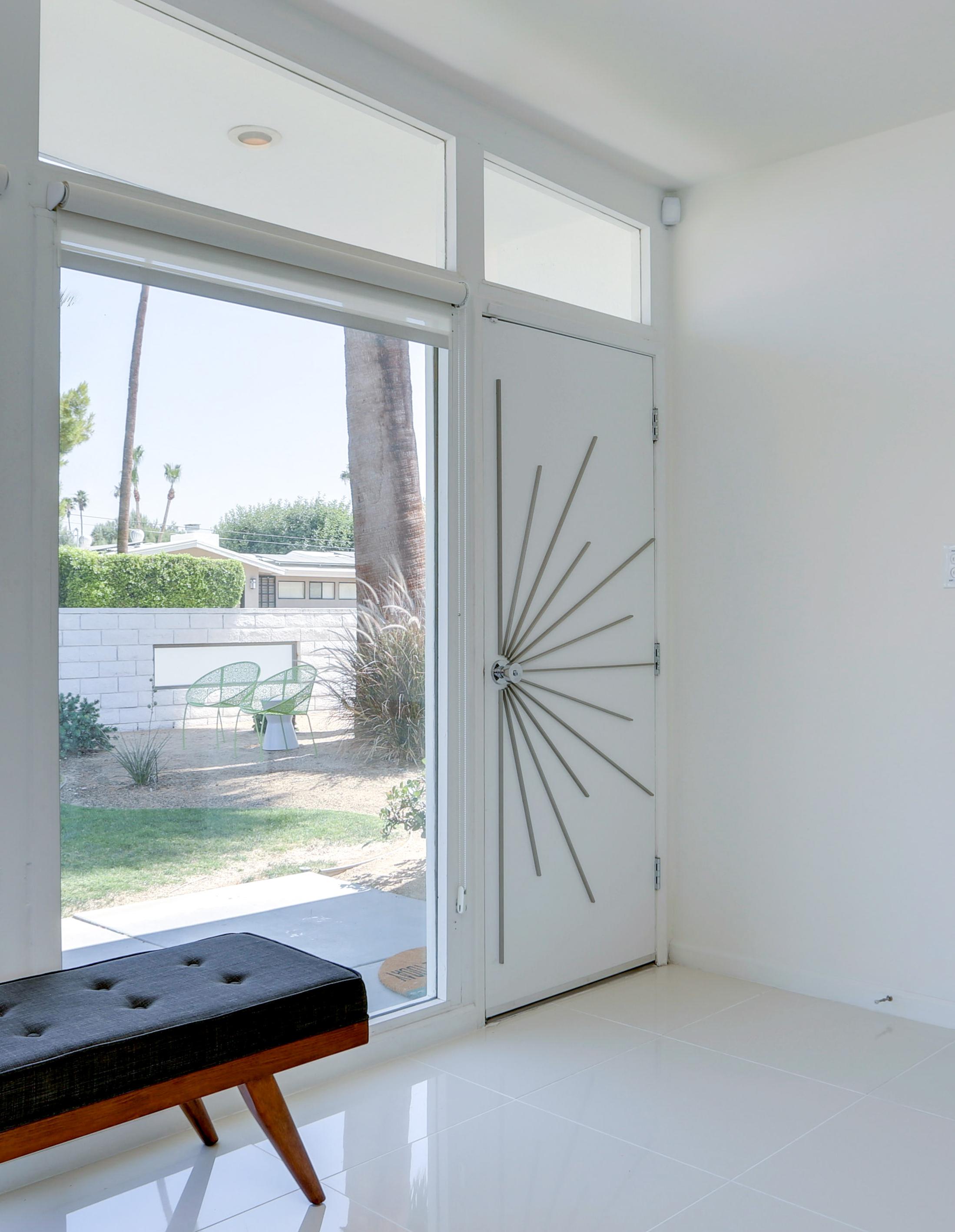 Modernist Single Entry Door Built to Order in Walnut For Sale 2