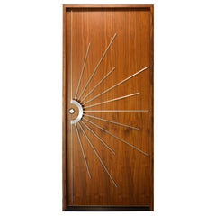 Modernist Single Entry Door Built to Order in Walnut