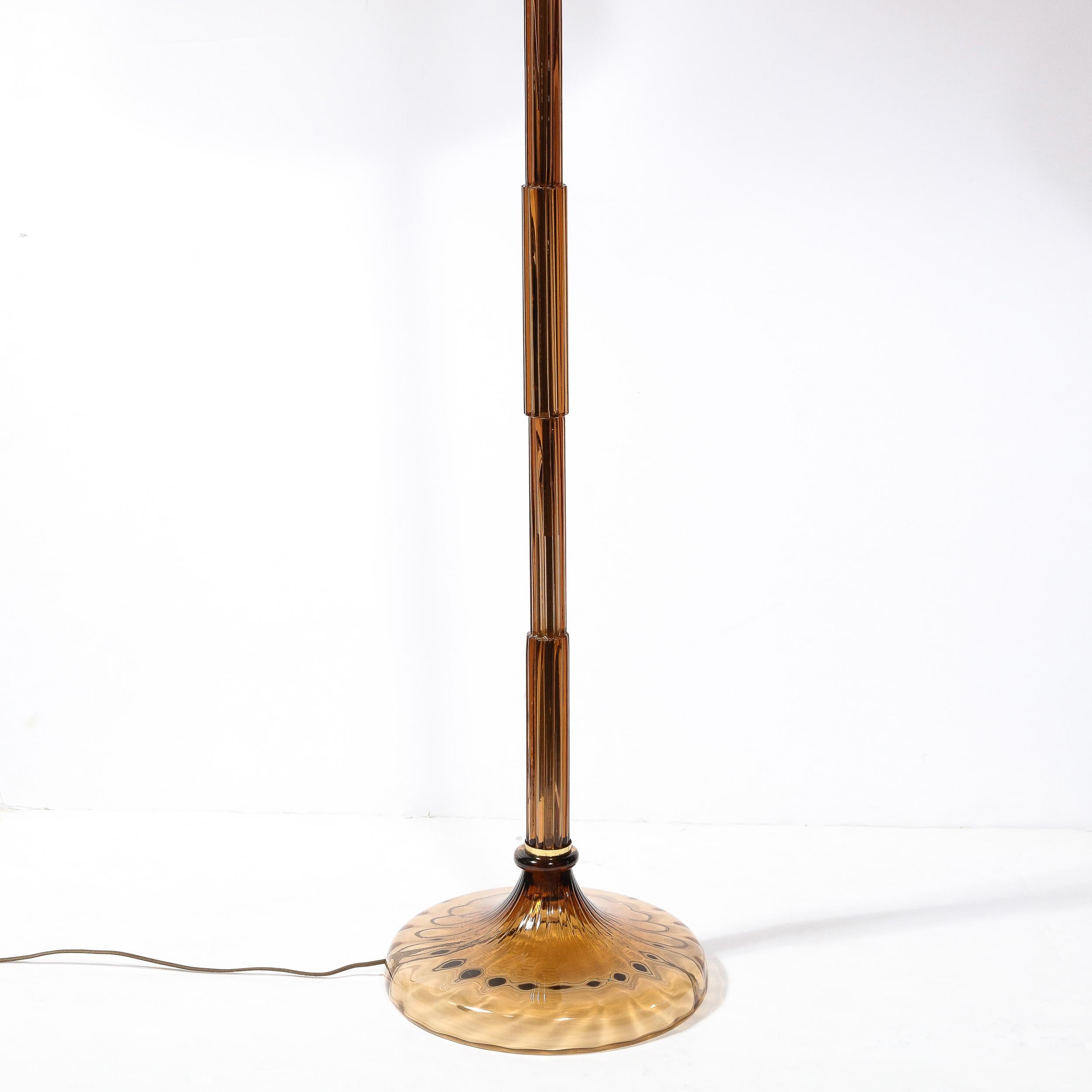 Gallery Detail: Modernist Skyscraper Style Hand Blown Smoked Bronze Murano Glass Floor