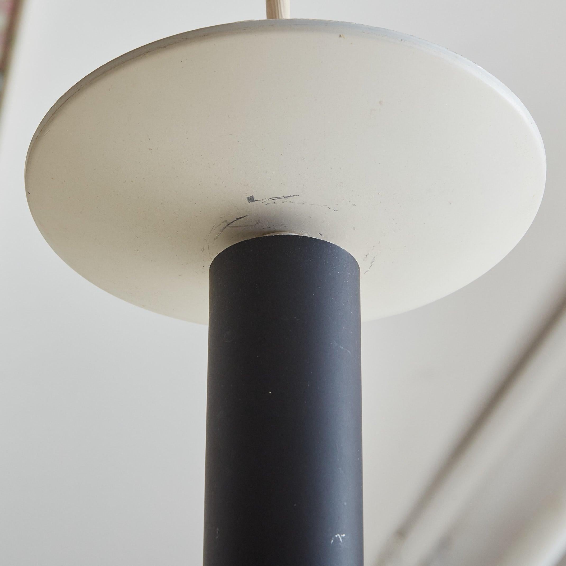 American Modernist Smoked Glass Pendant Light by Lightolier, USA 1960s For Sale
