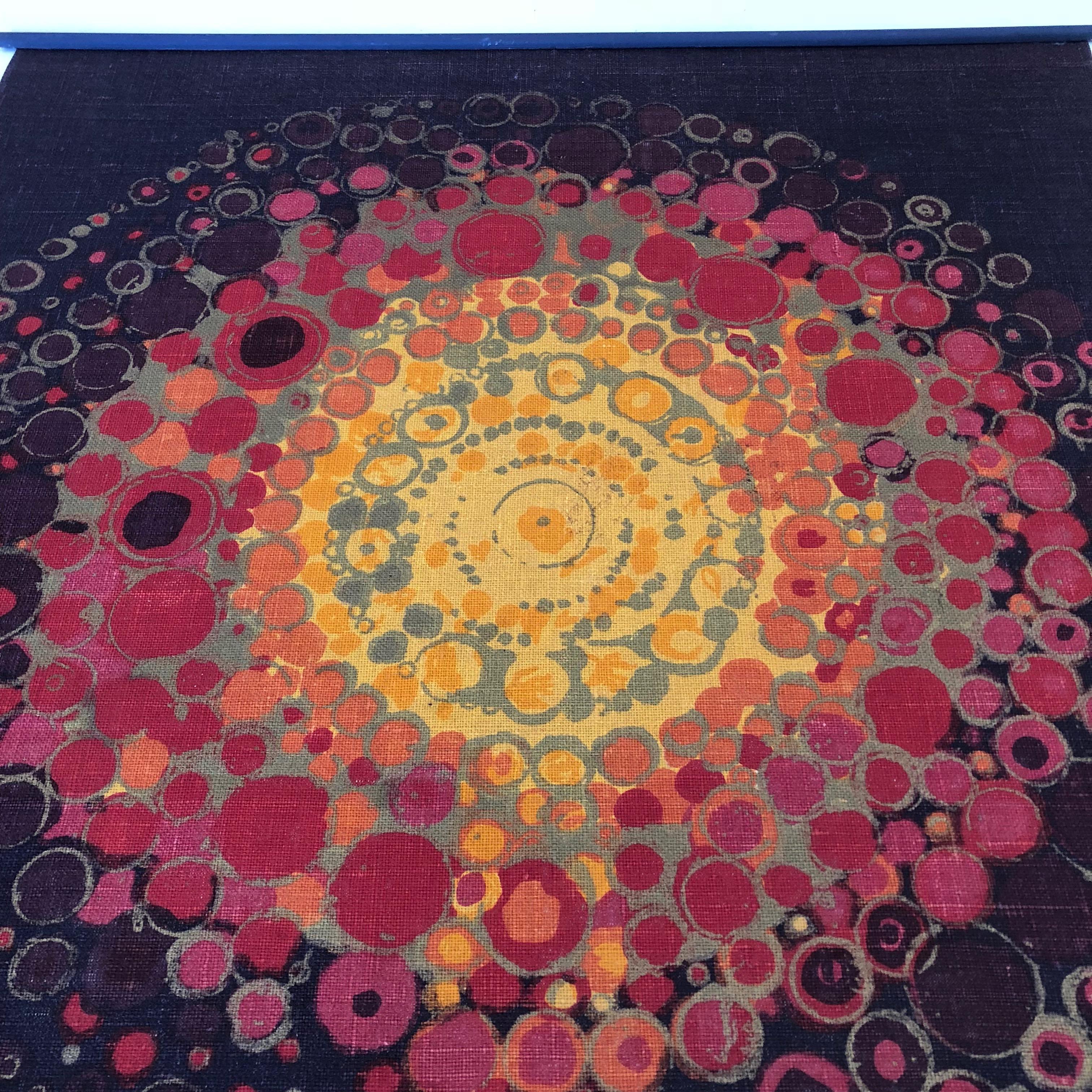 Modernist Södahl SUN DOTS Tapestry Wall Hanging in Jute, Hans J Schöbel, 1960s 1