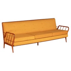 Vintage Modernist Sofa in Hardwood, by Rino Levi, Brazilian Mid-Century Design