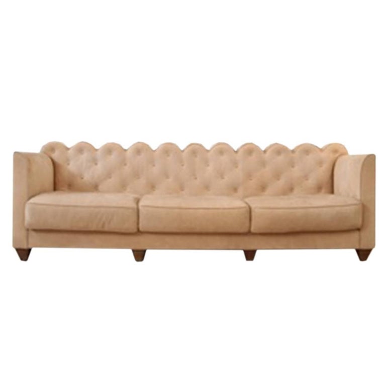 Modernist Sofa Upholstered in Grosgrain Cloth with Beech Frame For Sale