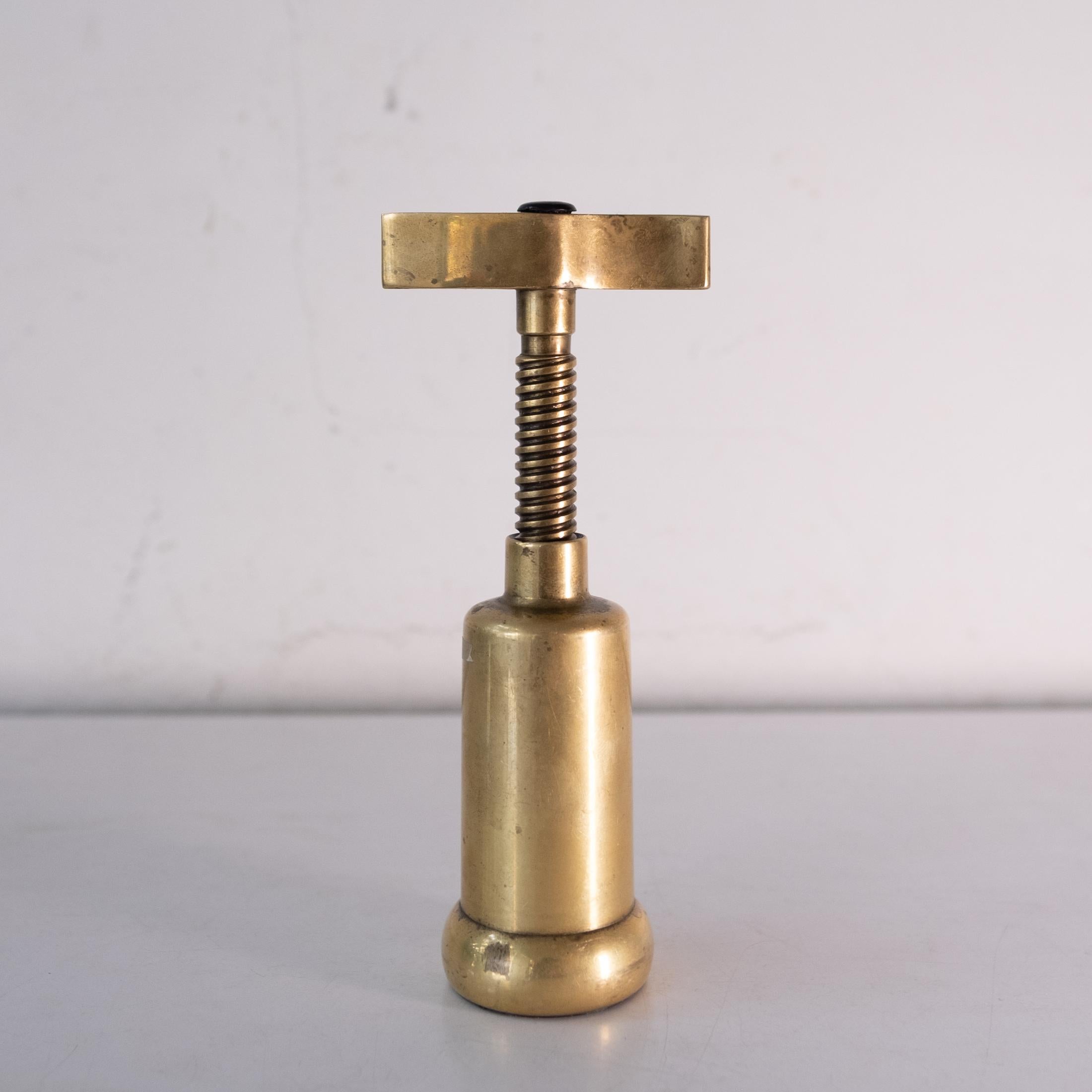High quality solid brass corkscrew from the 1970s.